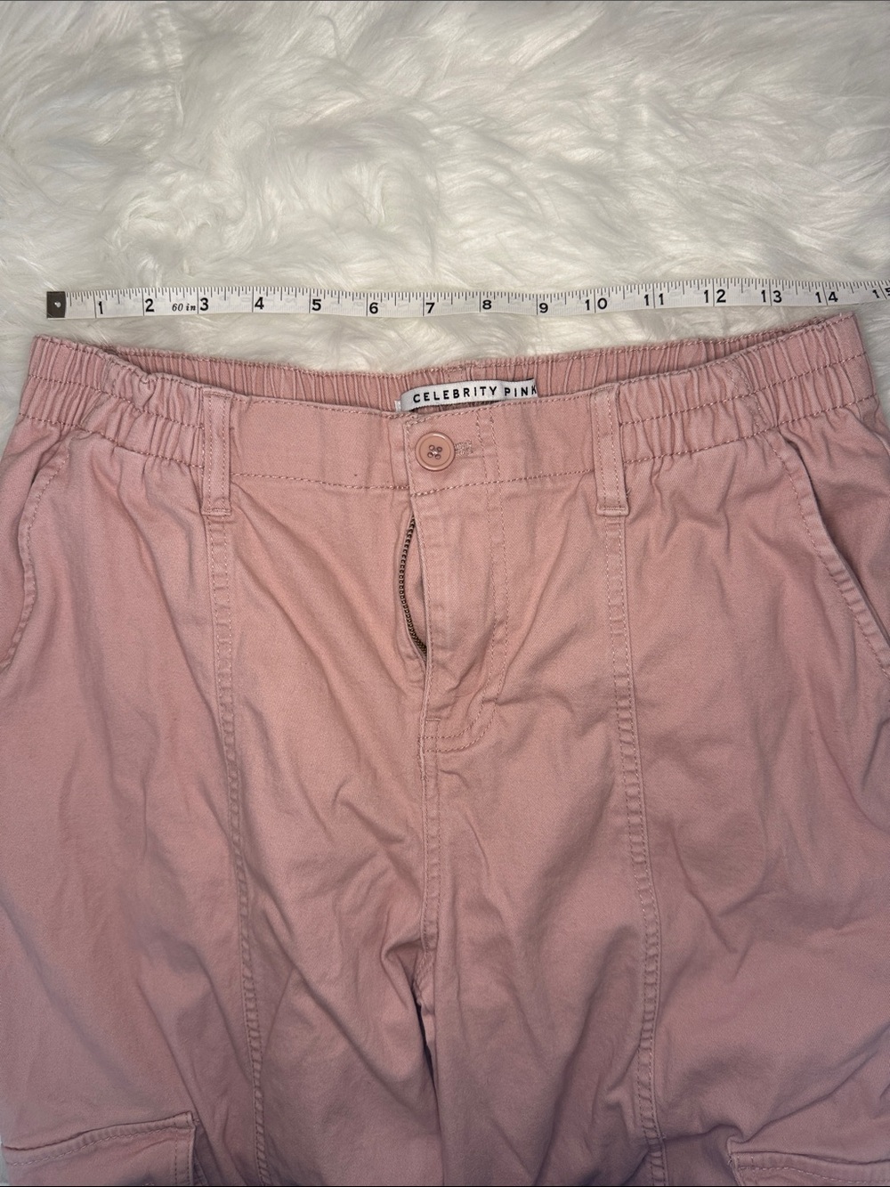 Celebrity Pink Cargo Pants Women’s Medium Pink Utility Pants Straight Leg Y2K - Picture 4 of 10
